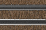 Detailaufnahme von Top-Ansicht von Aluprofilmatte ROYAL Rips T11PP kokos / Minibürste MB02 grau - Entrada
