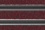 Detailaufnahme von Top-Ansicht von Aluprofilmatte ROYAL Rips T09PP rot / Minibürste MB01 schwarz - Entrada