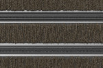 Detailaufnahme von Top-Ansicht von Aluprofilmatte ROYAL Rips T12PP sand / Minibürste MB02 grau - Entrada