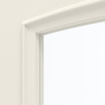 Detailansicht des Lichtausschnitts von GARANT Doppelflügeltür Amrum Weißlack mit Lichtausschnitt ASL2 Sprosse SP3 mit Zarge