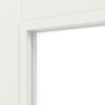 Detailansicht des Lichtausschnitts von Arctic Weiß RAL 9016 WestaLack Bretagne 3004-LA Doppelflügeltür - Westag