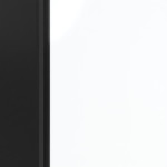 Detailansicht des Lichtausschnitts von CLASSEN Doppelflügeltür Frame 5.6 Uni Schwarz Dekorfolie mit Lichtausschnitt inkl. Zarge