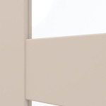 Detailansicht des Lichtausschnitts von CLASSEN Doppelflügeltür Frame 5.7 Uni Kaschmir Dekorfolie mit Lichtausschnitt inkl. Zarge