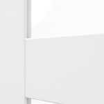 Detailansicht des Lichtausschnitts von CLASSEN Doppelflügeltür Frame 5.7 Uni Weiß Dekorfolie mit Lichtausschnitt inkl. Zarge