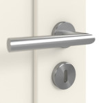 Detailansicht der Oberfläche von GARANT Zimmertür Sylt Weißlack 9010 CePaL mit Lichtausschnitt STL3/1