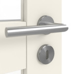 Detailansicht der Oberfläche von GARANT Zimmertür Sylt Weißlack 9010 CePaL mit Lichtausschnitt STL4/3