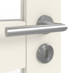 Detailansicht der Oberfläche von GARANT Zimmertür Sylt Weißlack 9010 CePaL mit Lichtausschnitt STL4/4
