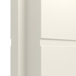 Detailansicht der Fräsung von CLASSEN Doppelflügeltür Dynamic RAL 9010 Weißlack 2.12 mit Zarge