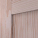 Detailansicht der Fräsung von Doppelflügeltür TM-2 Fichte astarm Massivholz mit Zarge