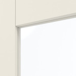 Detailansicht des Lichtausschnitts von GARANT Zimmertür Sylt Weißlack 9010 CePaL mit Lichtausschnitt STL4/4