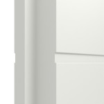 Detailansicht der Fräsung von CLASSEN Doppelflügeltür Dynamic 3.26 Weißlack RAL 9003 inkl. Zarge