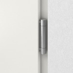 Detail Bänder von Stahl Nebeneingangstür JUVENTUS S68 2Z mit Glasausschnitt
