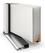 Detail Querschnitt von Stahl-Aluminium Nebeneingangstür HEBE S68 ZL ARCTIC ohne Glasausschnitt