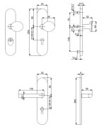 Technische Zeichnung Sicura Ronny-LS Aluminium - Südmetall