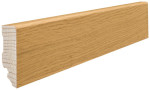 Ansicht von Sockelleiste mit Dämmstreifen für Parkett Eiche furniert geölt ohne Fräsung (16 x 58 x 2500 mm) - Haro