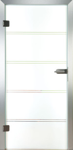 Two Line Glastür Piktura Loft - Siebdruckdesign