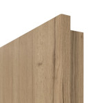 Detailansicht der runden Kante von GARANT Wohnungseingangstür Authentic Risseiche CePaL mit Lichtausschnitt LA-4 mittig