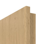 Detailansicht der runden Kante von GARANT Wohnungseingangstür Authentic Asteiche CePaL mit Lichtausschnitt LA-5 bandseitig