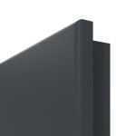 Detailansicht der runden Kante von Groove 13 ProLine Lack Anthrazit RAL 7016 Wohnungseingangstür - Hörmann