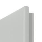 Detailansicht der runden Kante von Groove 15 ProLine Lack Grau RAL 7035 Wohnungseingangstür - Hörmann