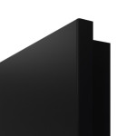 Detailansicht der runden Kante von Doppelflügeltür LA-11 ProLine Schwarz RAL 9005 Lack inkl. Zarge - Hörmann