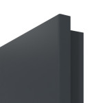 Detailansicht der runden Kante von Doppelflügeltür LA 8 ProLine Anthrazit RAL 7016 Lack inkl. Zarge - Hörmann