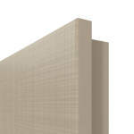 Detailansicht der runden Kante von Doppelflügeltür LA 5 Leinen Taupe ProLine inkl. Zarge - Hörmann