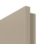 Detailansicht der runden Kante von Doppelflügeltür LA 7 Ultramatt Taupe ProLine inkl. Zarge - Hörmann
