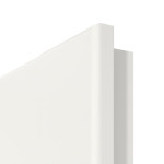 Detailansicht der runden Kante von Coso 45 LA-04 Weißlack RAL 9016 Premium Doppelflügeltür inkl. Zarge