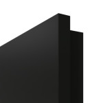 Detailansicht der eckigen Kante von GARANT Doppelflügeltür inkl. Zarge 0901-60 Black Resopal mit Lichtausschnitt LA-DIN