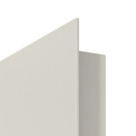 Detailansicht der eckigen Kante von Komplettset Stahl Mehrzwecktür DW 42-1 mit Rundverglasung inkl. Eckzarge - Teckentrup