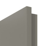Detailansicht der runden Kante von Hygge Grau RAL 7037 LA 27 Mattlack Basic Innentür - Huga
