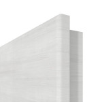 Detailansicht der runden Kante von GARANT Rauchschutztür Quer Authentic Grigio CePaL mit Lichtausschnitt LA-10