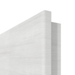 Detailansicht der runden Kante von GARANT Schallschutztür Quer Authentic Grigio CePaL