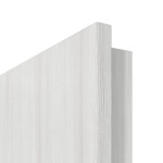 Detailansicht der runden Kante von GARANT Schallschutztür Authentic Grigio CePaL mit Lichtausschnitt LA-2
