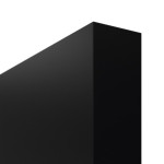 Detailansicht der stumpfen Kante von Schiebetür Schwarz RAL 9005 Lack DIN-LA Basic - Huga