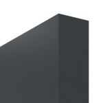 Detailansicht der stumpfen Kante von Groove 85 LA 24 bandseitig ProLine Lack Anthrazit RAL 7016 Schiebetür - Hörmann