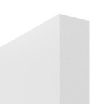 Detailbild der stumpfen Türkante von Bütte Weiß LA 10 Basic Durat Schiebetür - Huga