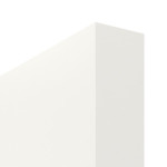 Detailbild der stumpfen Türkante von Weiß RAL 9016 LA 10 Basic Durat Schiebetür - Huga