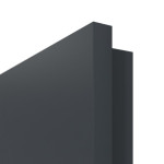 Detailansicht der eckigen Kante von Anthrazit RAL 7016 ProLine Lack Wohnungseingangstür - Hörmann