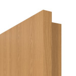 Detailansicht der eckigen Kante von GARANT Wohnungseingangstür Eiche Premium GCK08 mit Lichtausschnitt LA-2