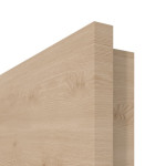 Detailansicht der eckigen Kante von GARANT Wohnungseingangstür Quer Authentic Achat GCK08 mit Lichtausschnitt LA-7