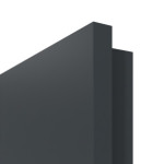 Detailansicht der eckigen Kante von Groove 13 ProLine Lack Anthrazit RAL 7016 Wohnungseingangstür - Hörmann
