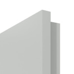 Detailansicht der eckigen Kante von Groove 15 ProLine Lack Grau RAL 7035 Wohnungseingangstür - Hörmann