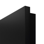 Detailansicht der eckigen Kante von Doppelflügeltür LA-11 ProLine Schwarz RAL 9005 Lack inkl. Zarge - Hörmann