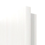 Detailansicht der eckigen Kante von Gebürstetes Weiß LA 7 ProLine Duradecor Doppelflügeltür inkl. Zarge - Hörmann