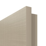 Detailansicht der eckigen Kante von Doppelflügeltür LA 4 Leinen Taupe ProLine inkl. Zarge - Hörmann