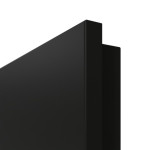 Detailansicht der Premiumkante von GARANT Doppelflügeltür inkl. Zarge 0901-60 Black Resopal mit Lichtausschnitt LA-DIN