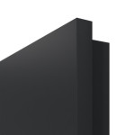 Detailansicht der eckigen Kante von Anthrazit RAL 7016 LA 24 mittig Mattlack Basic Innentür - Huga