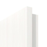 Detailansicht der eckigen Kante von Smart 2 quer Steel 79 Basic Durat Pino Weiß Innentür - Huga